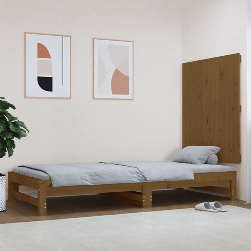 Tăblie de pat pentru perete, maro miere, 82,5x3x90 cm, lemn pin