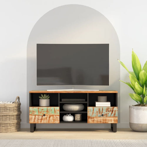 Comodă TV, 100x33x46 cm, lemn masiv reciclat & lemn compozit Lando