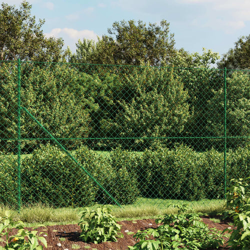 Gard plasă de sârmă cu bordură, verde, 1,6x25 m Lando