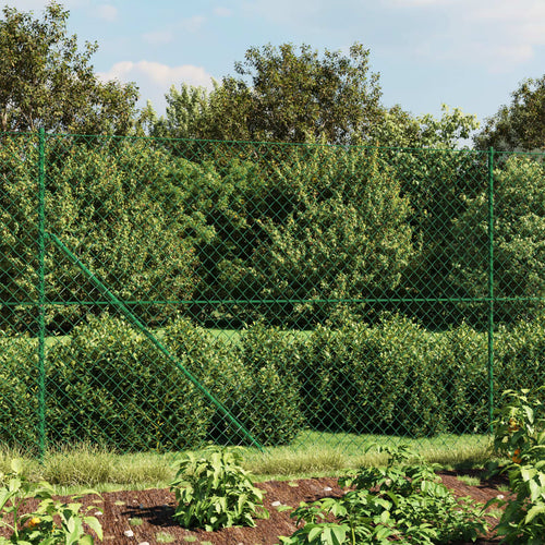 Gard plasă de sârmă cu bordură, verde, 1,8x25 m Lando