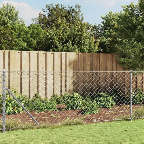 Gard de plasă de sârmă, argintiu, 1x10 m Lando