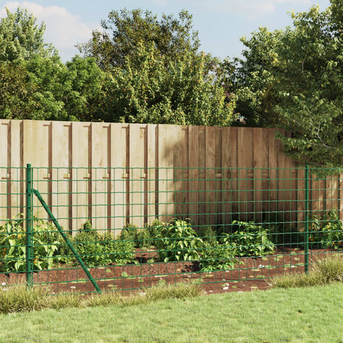 Gard plasă de sârmă, verde, 1x10 m, oțel galvanizat Lando