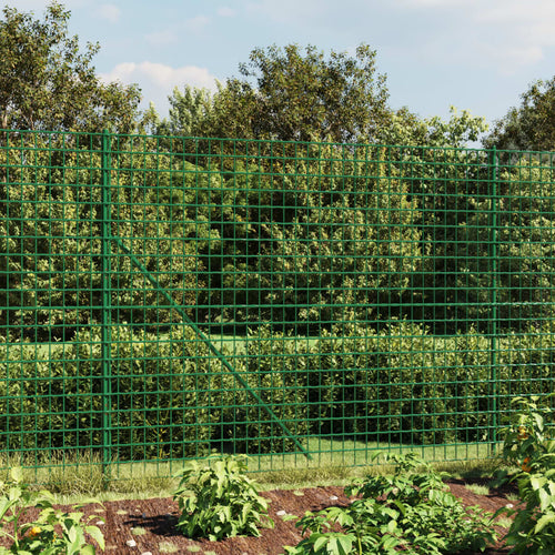 Gard plasă de sârmă, verde, 2x10 m, oțel galvanizat Lando