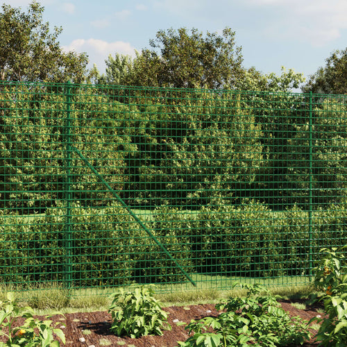 Gard plasă de sârmă cu bordură, verde, 2x10 m Lando