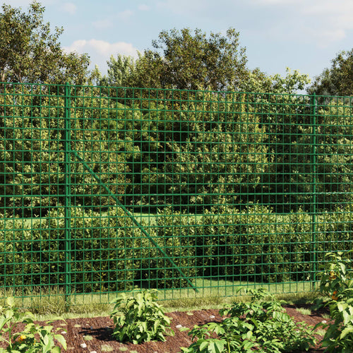 Gard plasă de sârmă cu bordură, verde, 1,8x10 m Lando