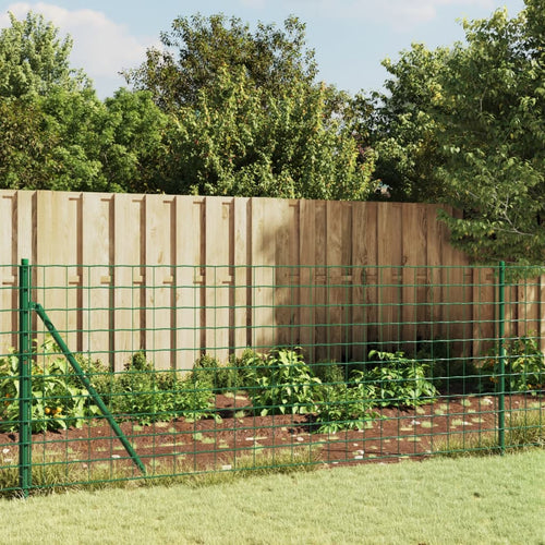 Gard plasă de sârmă cu bordură, verde, 1x10 m Lando