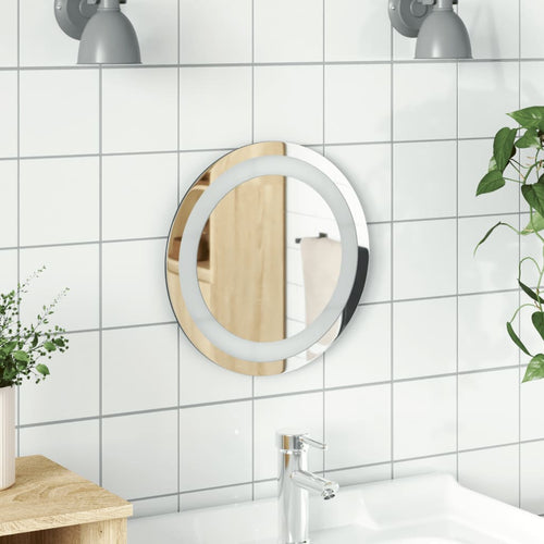 Oglindă de baie cu LED, 30 cm, rotundă Lando