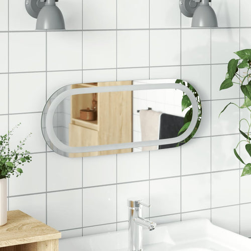 Oglindă de baie cu LED, 50x20 cm, ovală Lando