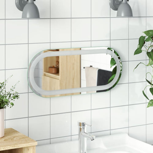 Oglindă de baie cu LED, 60x25 cm, ovală Lando