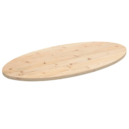 Blat de masă, 100x50x2,5 cm, lemn masiv de pin, oval