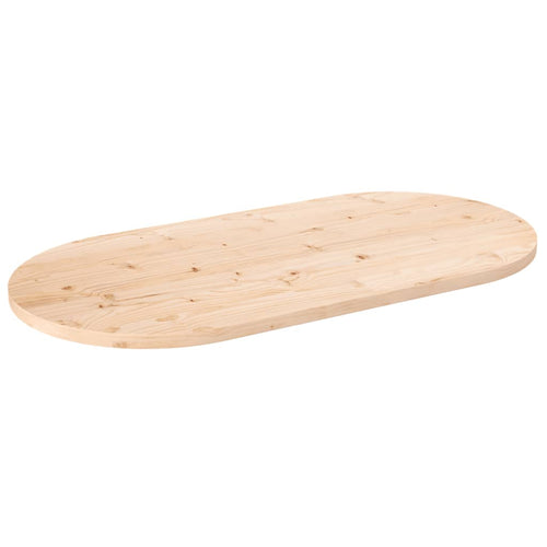Blat de masă, 90x45x2,5 cm, lemn masiv de pin, oval