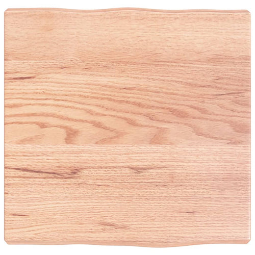 Blat masă, 40x40x4 cm, maro, lemn stejar tratat contur organic