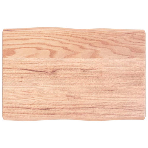 Blat masă, 60x40x4 cm, maro, lemn stejar tratat contur organic