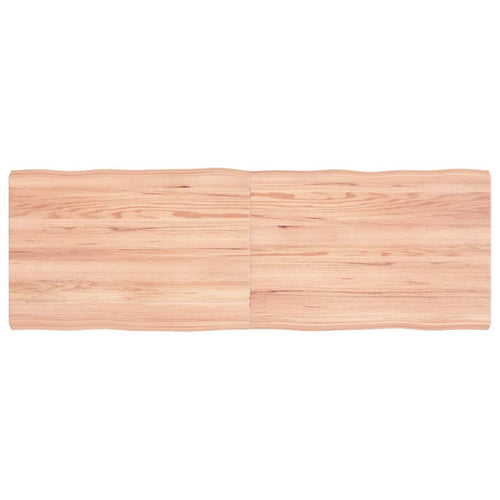 Blat masă, 120x40x4 cm, maro, lemn stejar tratat contur organic