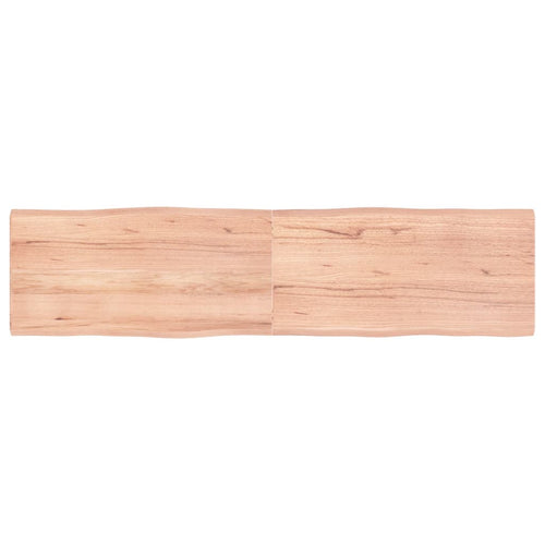 Blat masă, maro, 160x40x4 cm, lemn stejar tratat contur natural