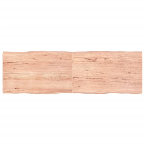 Blat masă, maro, 160x50x4 cm, lemn stejar tratat contur natural