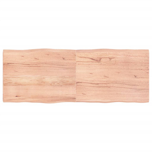 Blat masă, maro, 160x60x4 cm, lemn stejar tratat contur natural