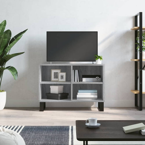 Comodă TV, gri sonoma, 69,5x30x50 cm, lemn compozit Lando