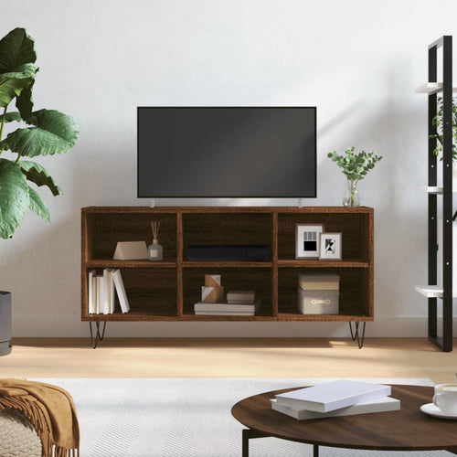Comodă TV, stejar maro, 103,5x30x50 cm, lemn compozit Lando