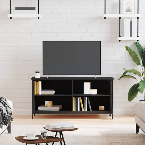 Comodă TV, negru, 100x40x50 cm, lemn prelucrat Lando
