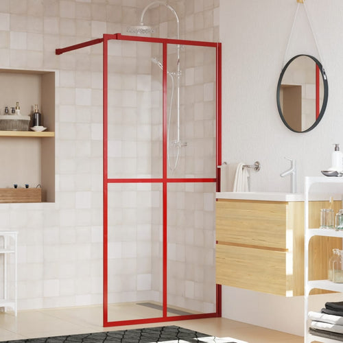 Paravan duș walk-in, roșu, 80x195 cm, sticlă ESG transparentă Lando