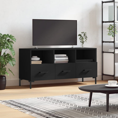 Dulap TV, negru, 102x36x50 cm, lemn prelucrat Lando