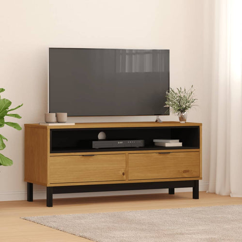 Dulap TV „FLAM” 110x40x50 cm, lemn masiv de pin Lando