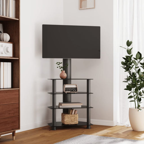 Suport TV de colț cu 4 niveluri pentru 32-70 inchi, negru