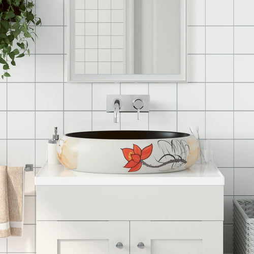 Lavoar de blat, multicolor, 59x40x15 cm, ceramică, oval Lando