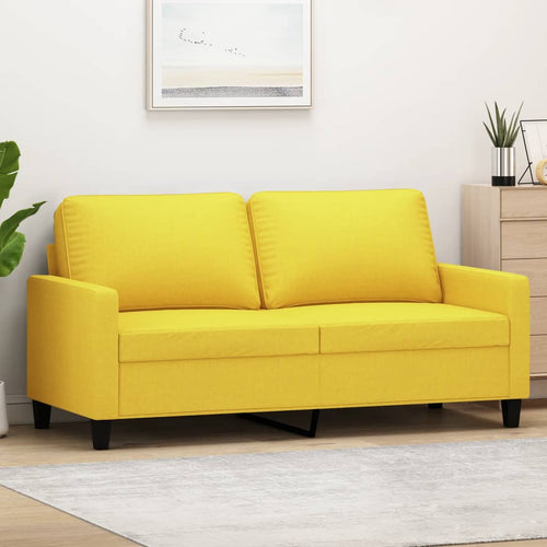 Canapea cu 2 locuri, galben deschis, 140 cm, material textil Lando