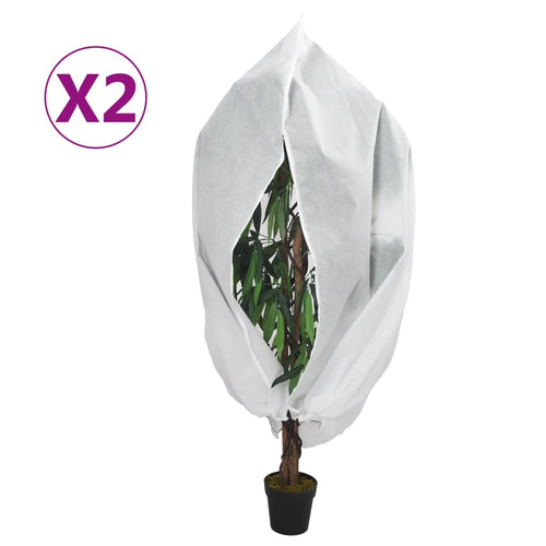 Protecție de fleece plante cu fermoar 2 buc 70 g/m² 1,55x1,55 m Lando