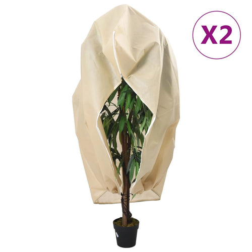 Protecție de fleece plante cu fermoar 2 buc 70 g/m² 1,55x1,55 m Lando