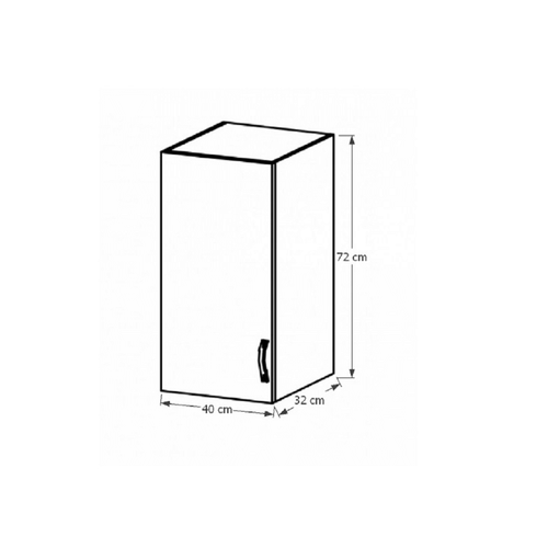 Dulap superior G40, model stânga, nuc Milano, SICILIA Lando