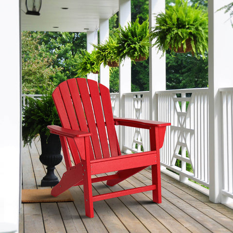 Red Plastic Adirondack Chairs : Highwood Adirondack Set Of 6 Rustic Red