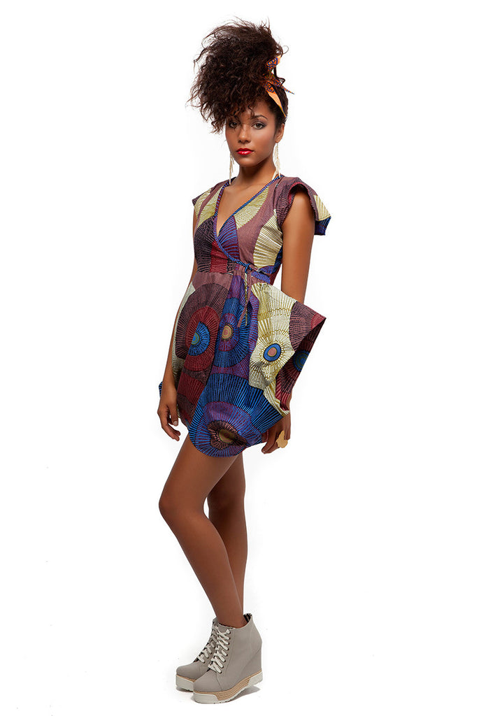 African Tulip Wrap Dress - Afromania by Nkwo - House of SafiHadi ...