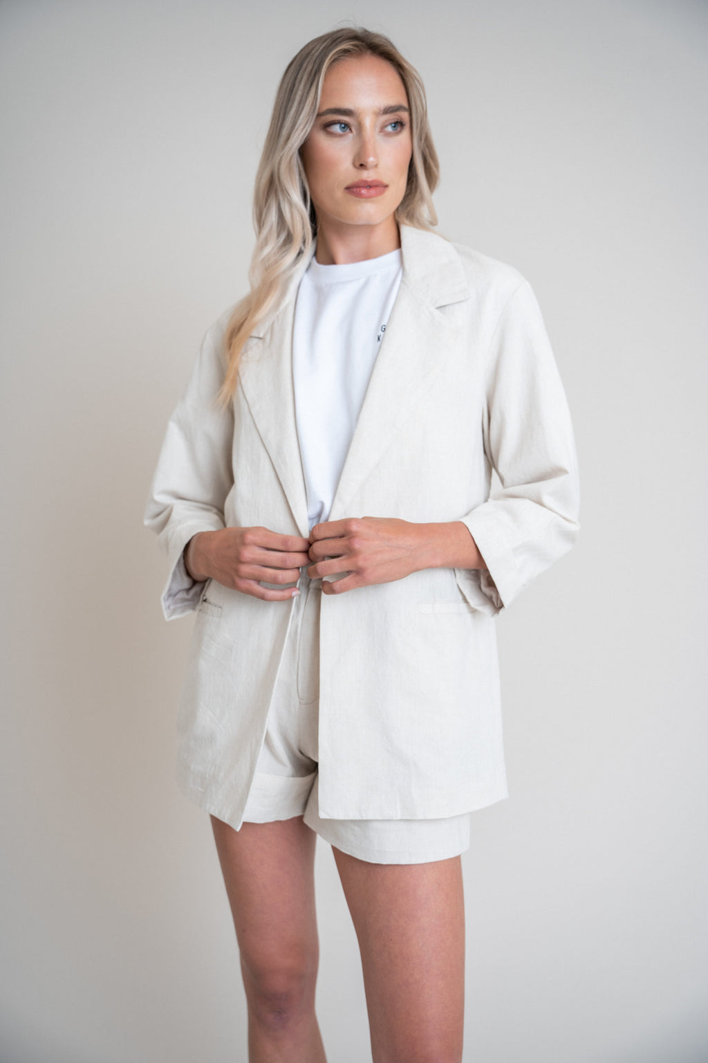 off white boyfriend blazer