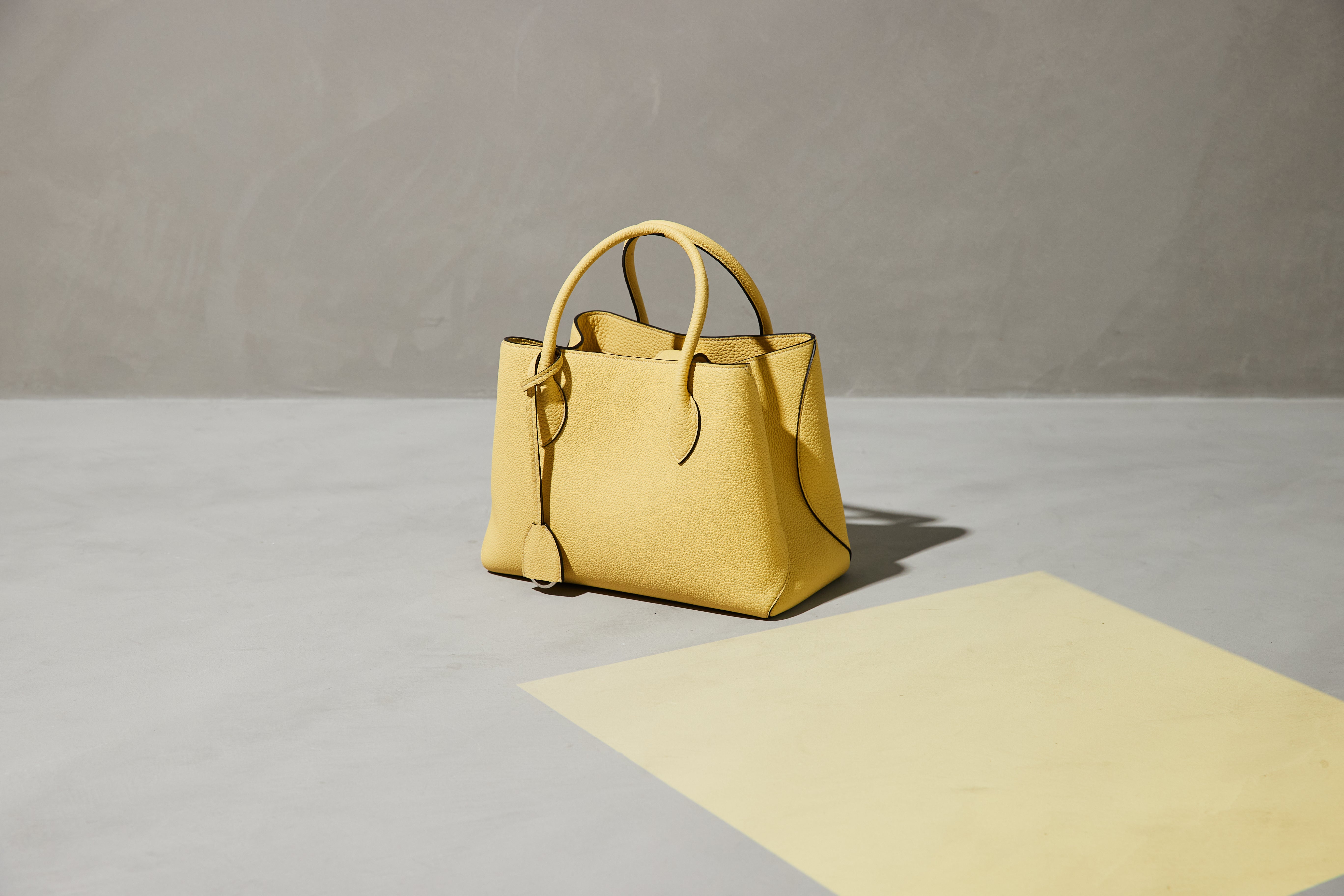The Mia Tote Bag in the trending color yellow from BONAVENTURA