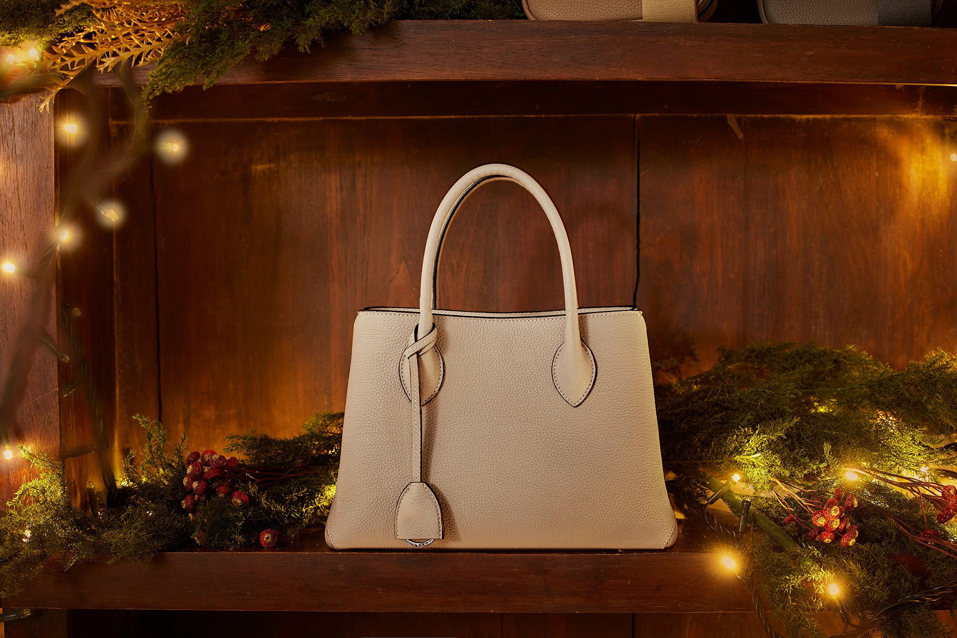 Bolsa de couro elegante da BONAVENTURA como presente de Natal perfeito