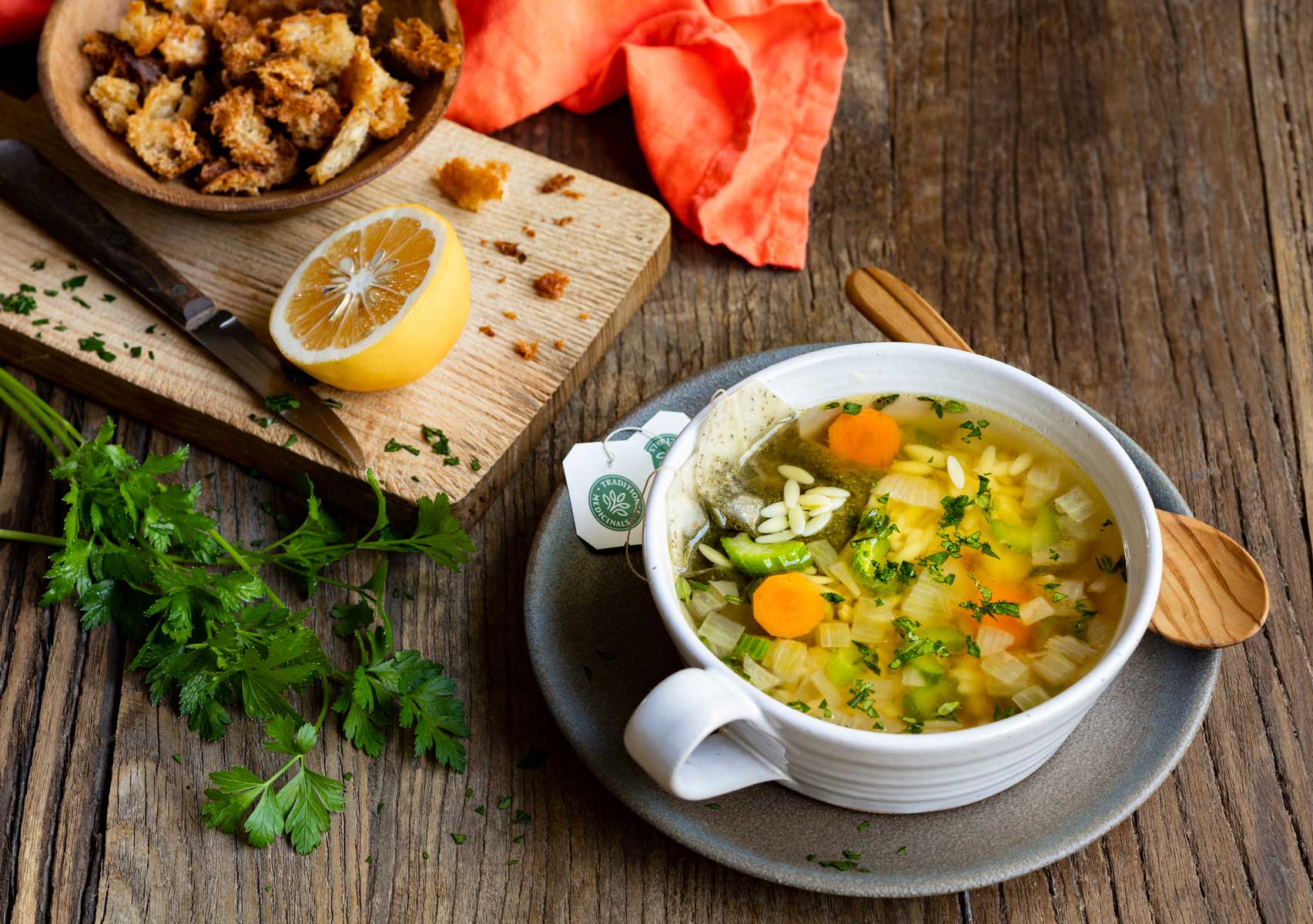 Lemon Orzo Relaxation Soup