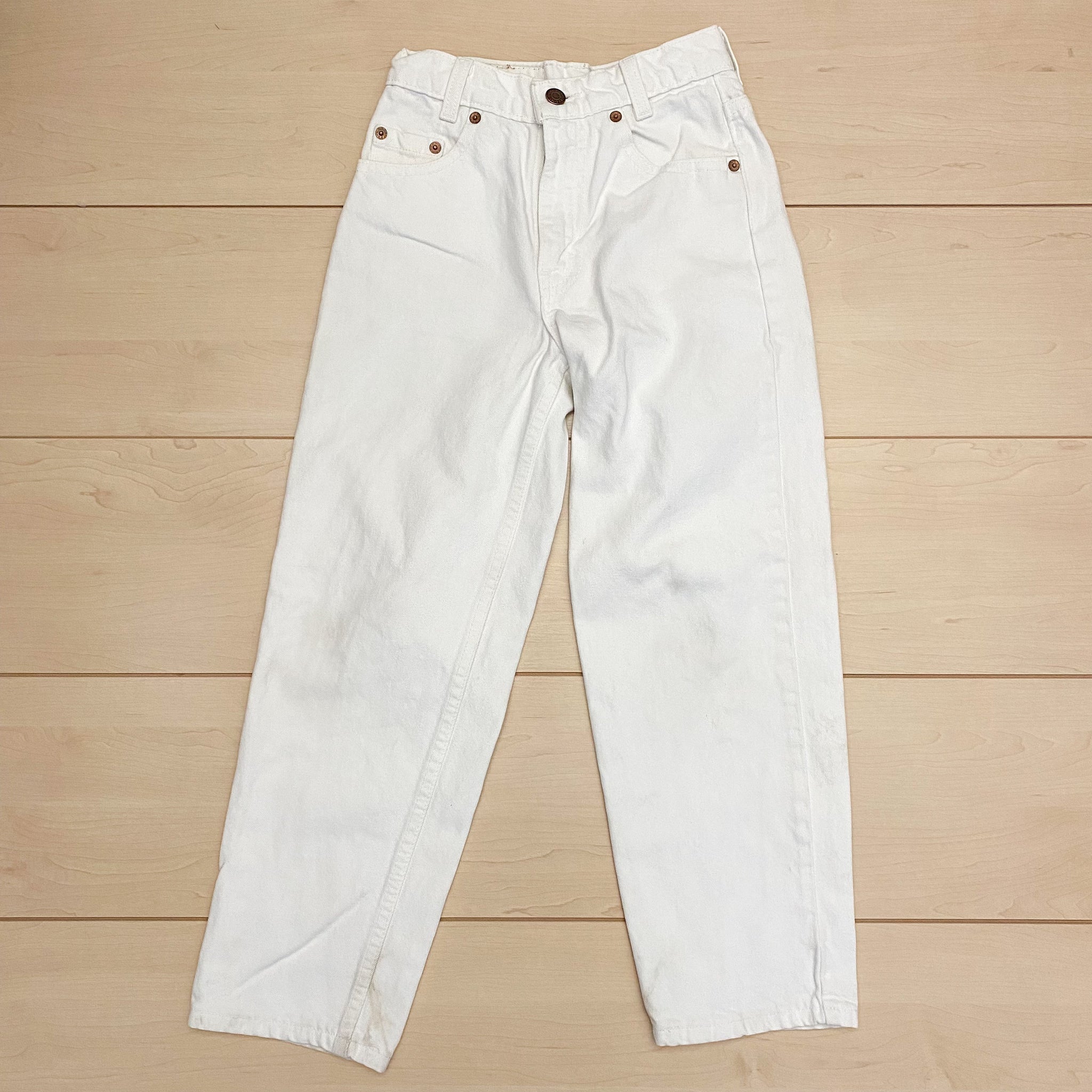 Vintage Levis 535 Tapered Leg White Jeans 8/10Y – Bon Kid