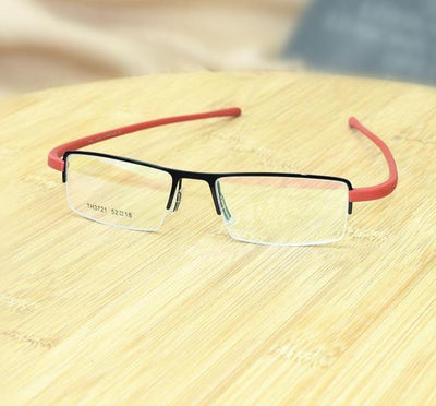 Retro Fashion Metal Half Frame Glasses Frame Woman Men Reading