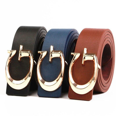 Luxury Brand Designer Belt With G-type Metal Automatic Buckle For