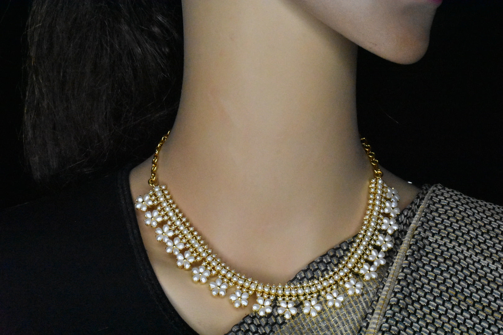 Michelle Dainty Puka + Pearl necklace – [ki-ele]