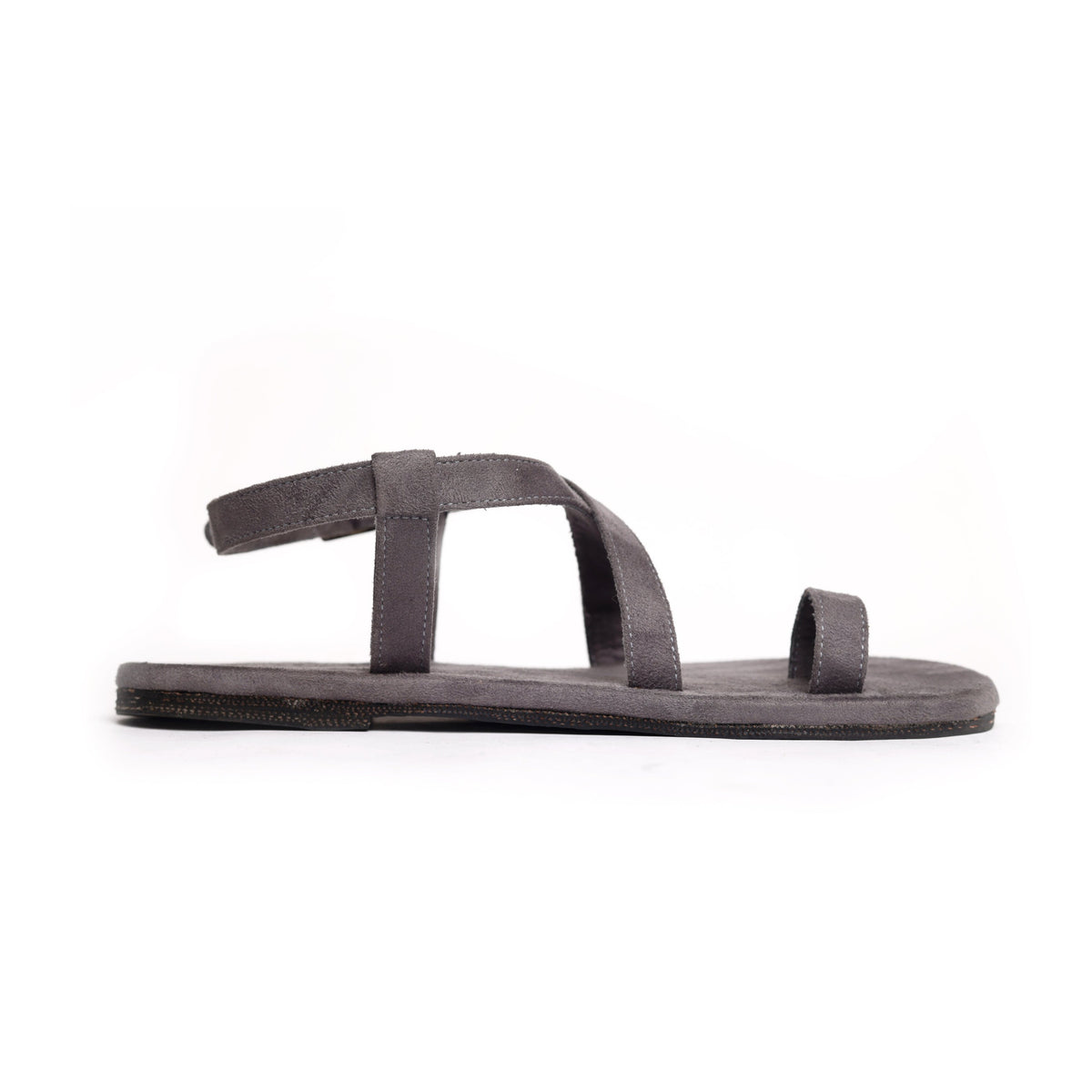 Paaduks Sko Grey Flat Sandals For Men â SustainKart