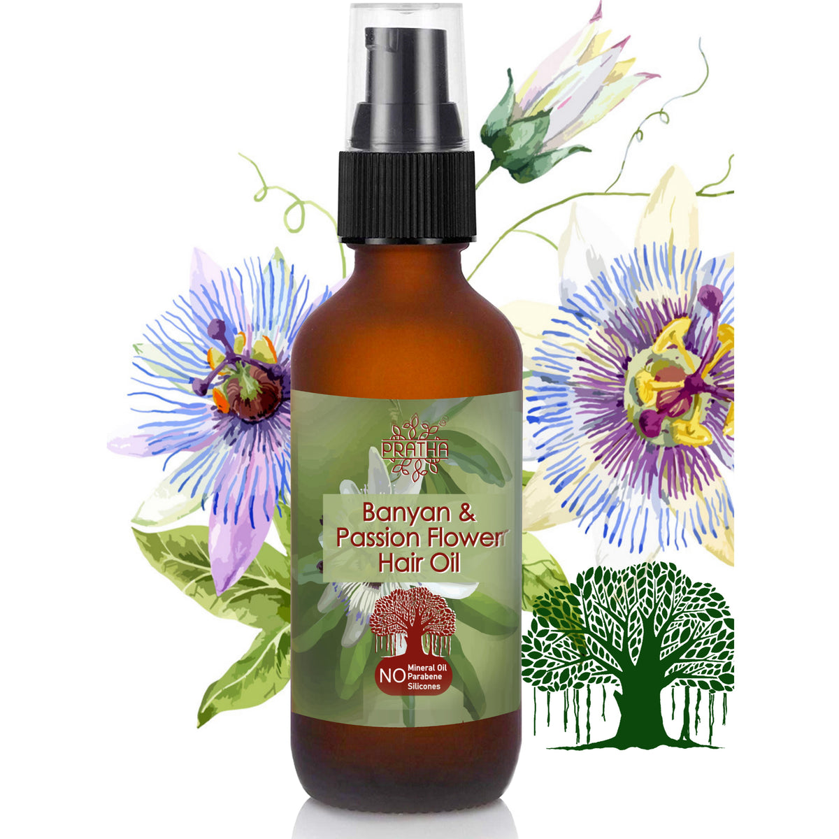 Banyan & Passion Flower Hair Oil | Long, Strong and Shiny Hairs ...
