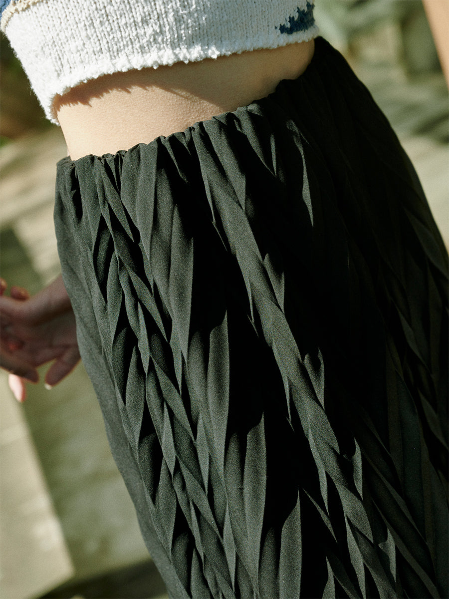 Poldi Pleats Pants / Black