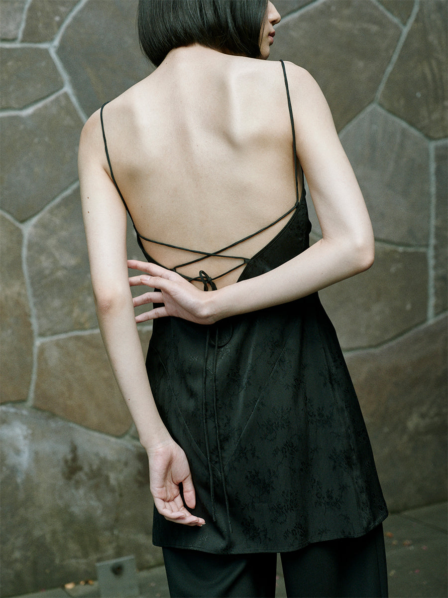 Alvaro Ⅱ Strappy Cami Dress / Black