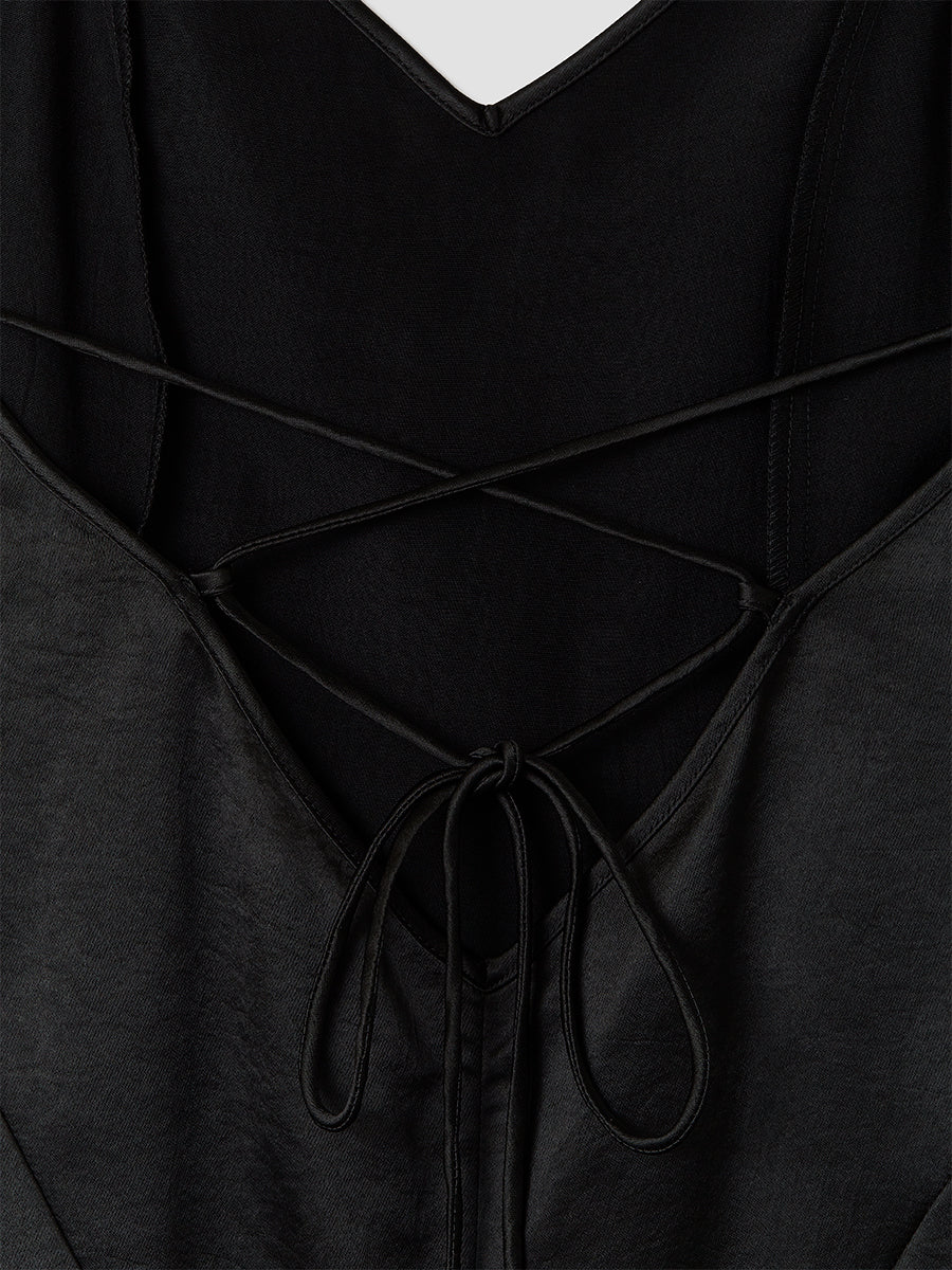 Alvaro Ⅱ Strappy Cami Dress / Black