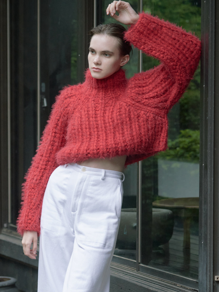 Fai Knit Top / Red