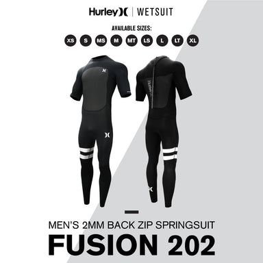 Hurley Wetsuit Fusion 302 - Men's 2mm Chest Zip Fullsuit | HeySurf